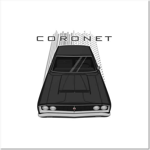 Dodge Coronet 1968 - black Wall Art by V8social